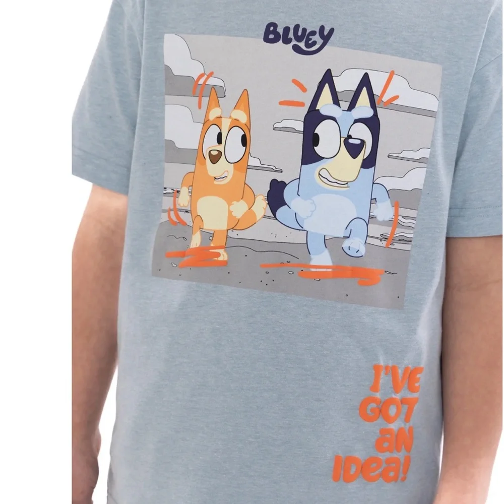 Bluey Boys' Short Sleeve Graphic Tee and Shorts Set, 2-Piece, Size 7